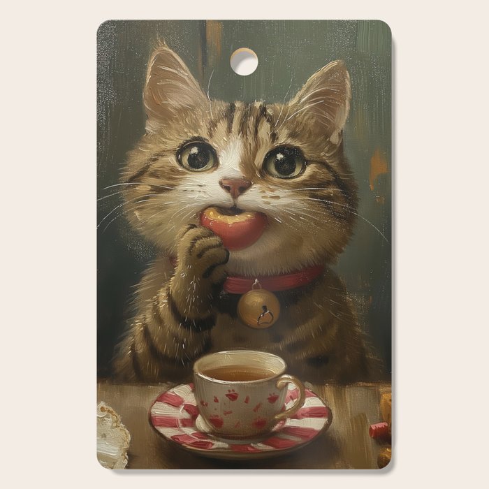 Tea Time Cat IV Cutting Board Gallery Image 1