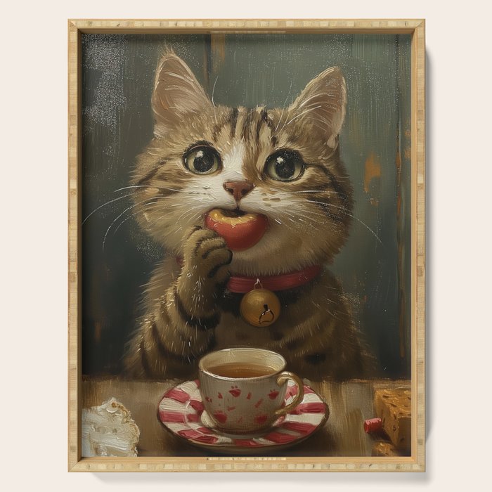 Tea Time Cat IV Serving Tray Gallery Image 1