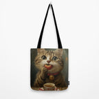 Tea Time Cat IV Tote Bag Gallery Image 2