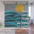 The ocean, waves and sun Wall Mural Gallery Image 1