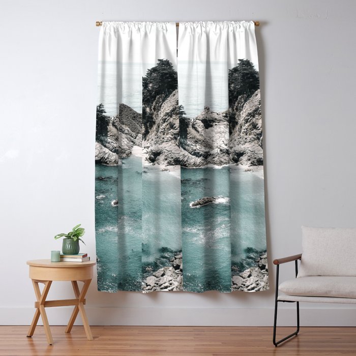 California Beach Window Curtain Gallery Image 1