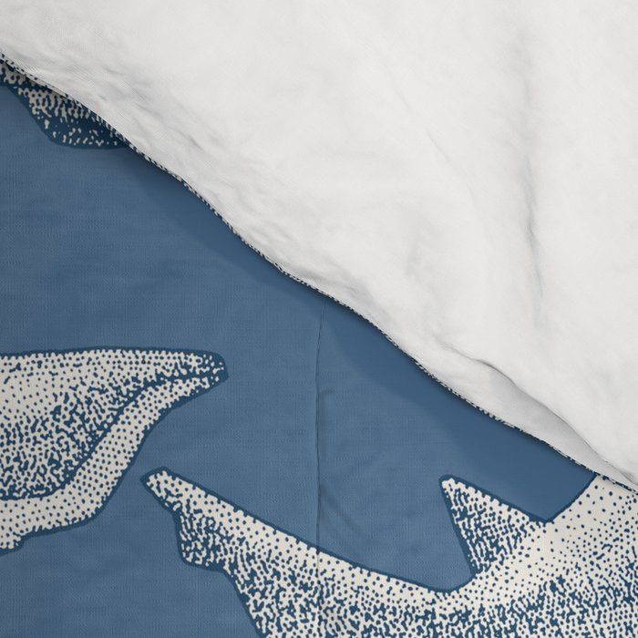 just sharks cobalt denim Comforter Gallery Image 4