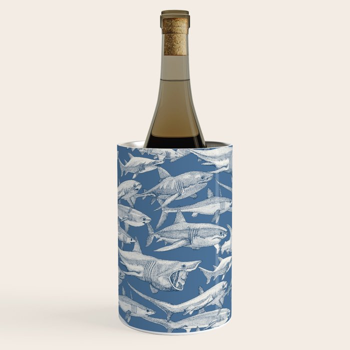 just sharks cobalt denim Wine Chiller Gallery Image 2