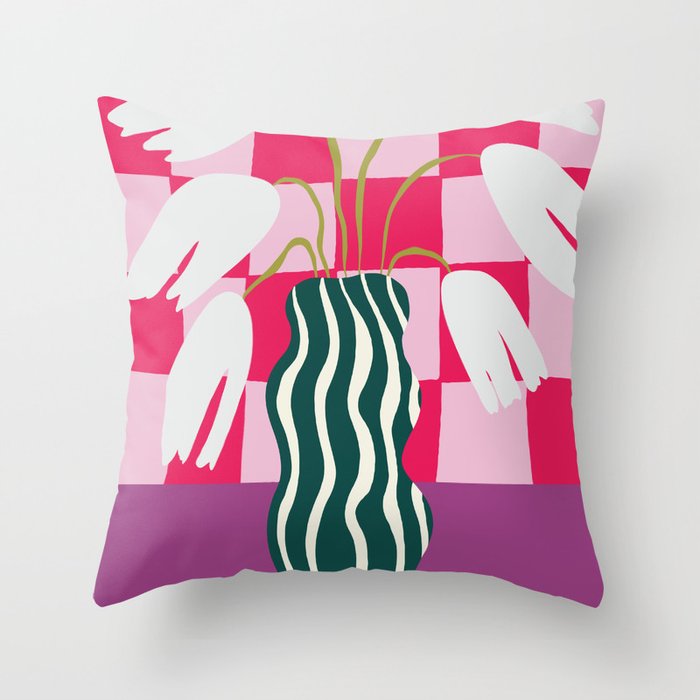 Blossoming Beauties Throw Pillow Gallery Image 1