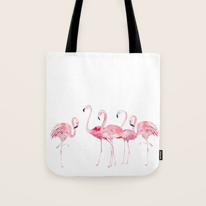 Flamingo Farm- Tropical Animal Bird World Tote Bag Gallery Image 1