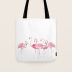 Flamingo Farm- Tropical Animal Bird World Tote Bag Gallery Image 1