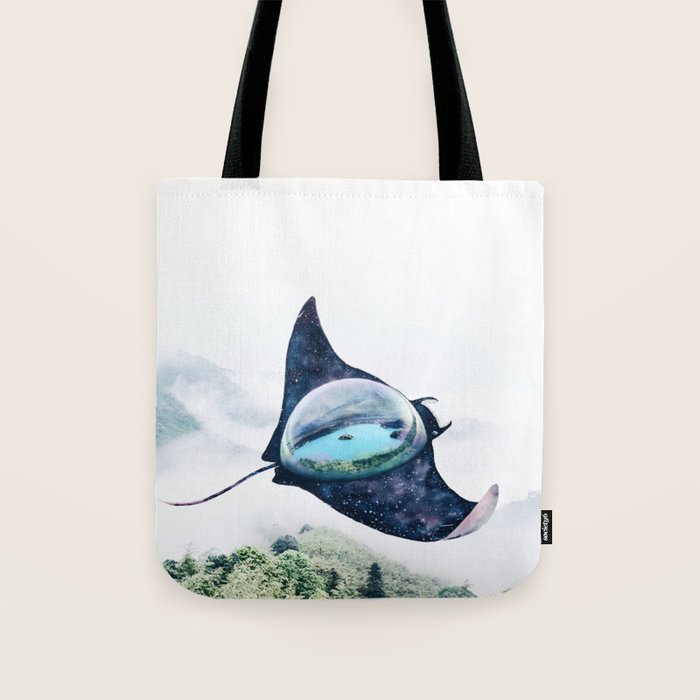 Space Manta Ray Tote Bag Gallery Image 1
