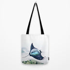 Space Manta Ray Tote Bag Gallery Image 2