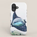 Space Manta Ray iPhone Case Gallery Image 1