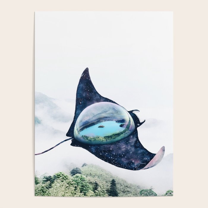 Space Manta Ray Poster Gallery Image 1
