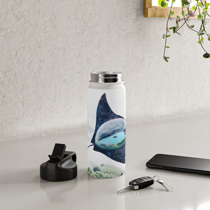 Space Manta Ray Water Bottle Gallery Image 4