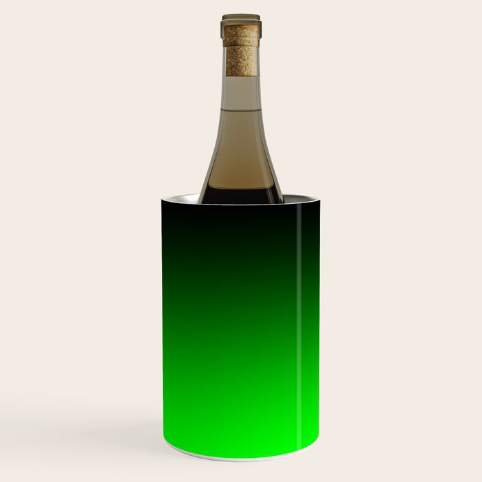 Black Lime Green Neon Nights Ombre Wine Chiller Gallery Image 1