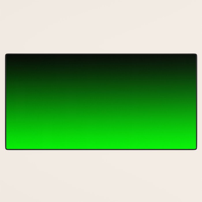 Black Lime Green Neon Nights Ombre Desk Mat Gallery Image 3