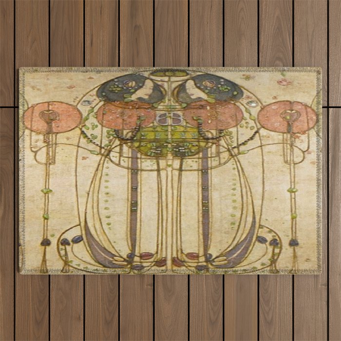 Charles Rennie Mackintosh , The Wassail  Outdoor Rug Gallery Image 1