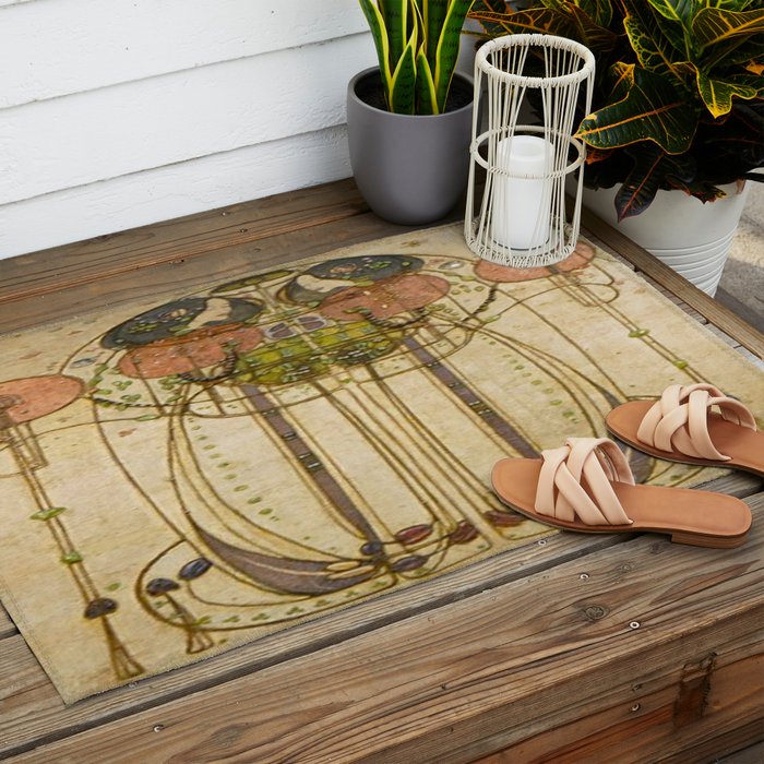 Charles Rennie Mackintosh , The Wassail  Outdoor Rug Gallery Image 2