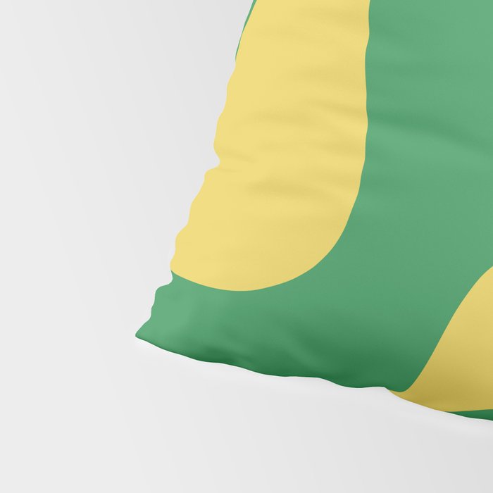 Green and Yellow Retro Liquid Swirl Abstract 2 Pillow Sham Gallery Image 4