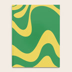 Green and Yellow Retro Liquid Swirl Abstract 2 Notebook Gallery Image 4