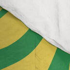 Green and Yellow Retro Liquid Swirl Abstract 2 Comforter Gallery Image 4