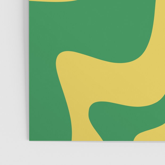 Green and Yellow Retro Liquid Swirl Abstract 2 Poster Gallery Image 3