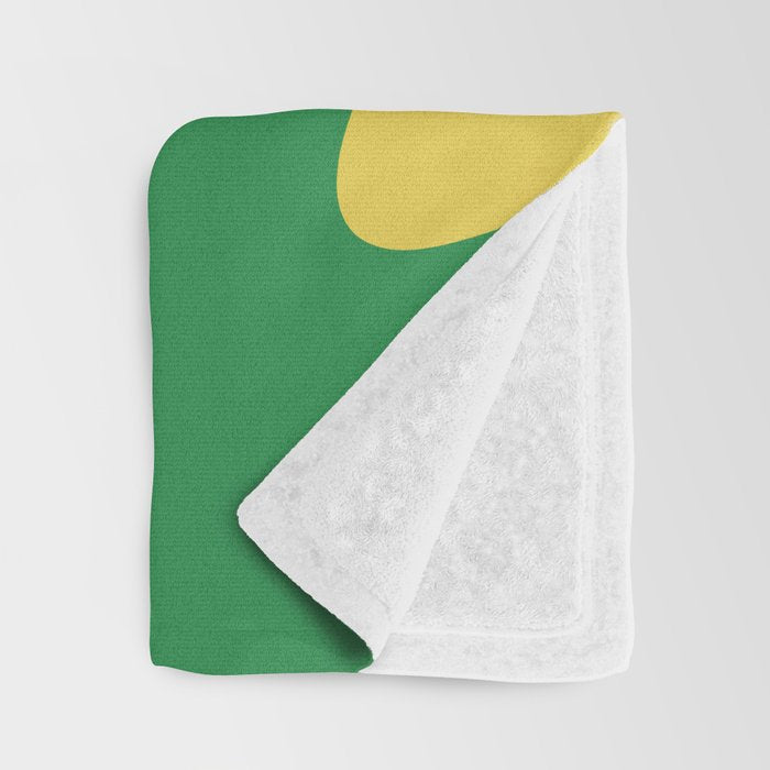 Green and Yellow Retro Liquid Swirl Abstract 2 Throw Blanket Gallery Image 3
