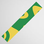 Green and Yellow Retro Liquid Swirl Abstract 2 Table Runner Gallery Image 3