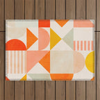 mid century geometry sunny 1 Outdoor Rug Gallery Image 1