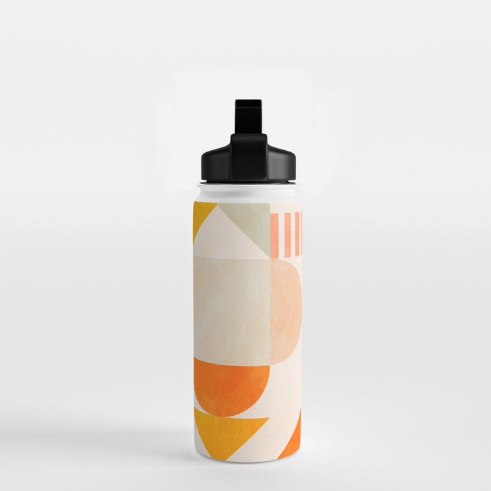 mid century geometry sunny 1 Water Bottle Gallery Image 2