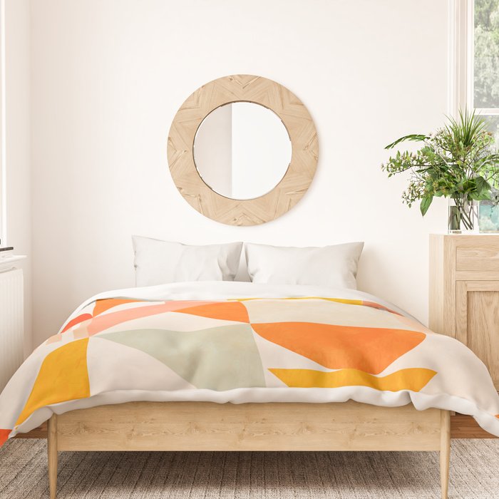 mid century geometry sunny 1 Duvet Cover Gallery Image 3