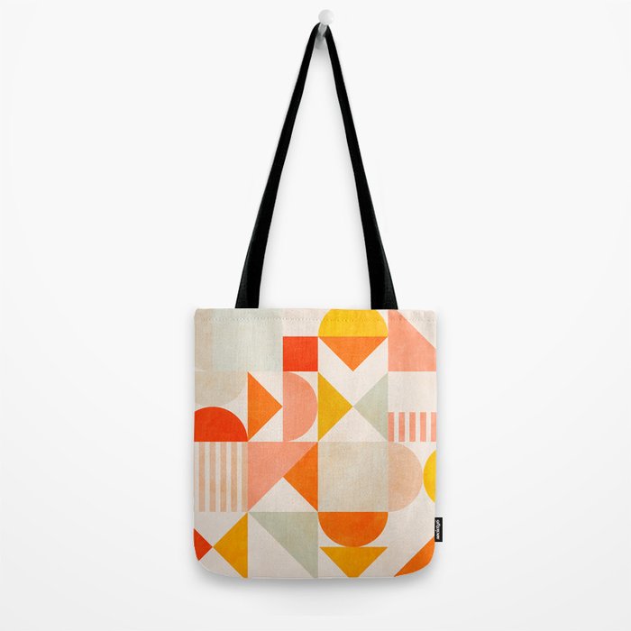 mid century geometry sunny 1 Tote Bag Gallery Image 2