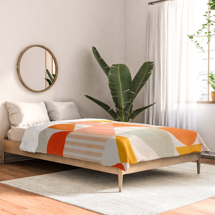 mid century geometry sunny 1 Comforter Gallery Image 2