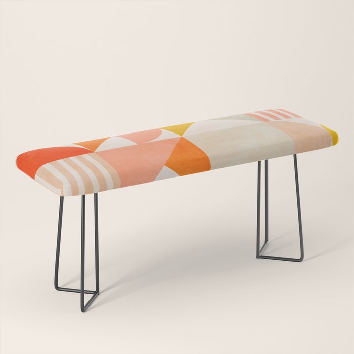mid century geometry sunny 1 Bench Gallery Image 1