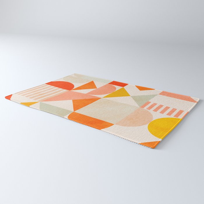mid century geometry sunny 1 Rug Gallery Image 3