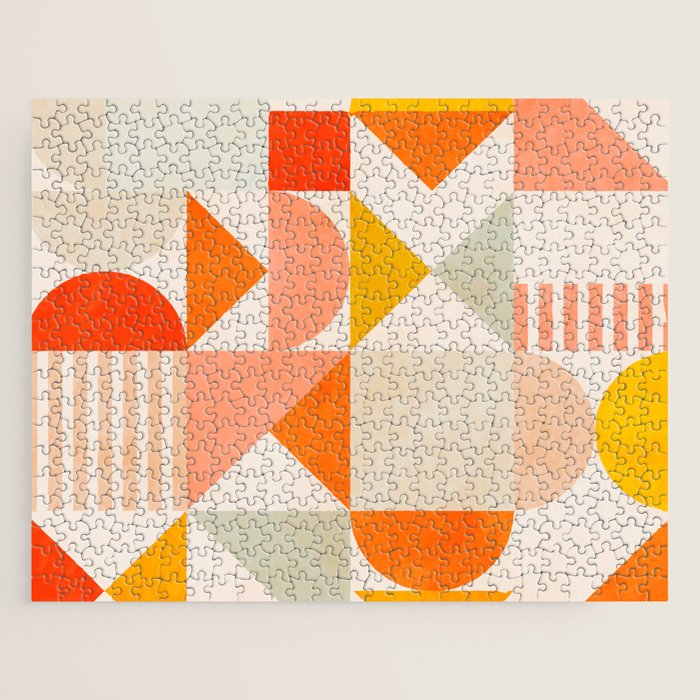 mid century geometry sunny 1 Jigsaw Puzzle Gallery Image 1