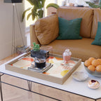 mid century geometry sunny 1 Serving Tray Gallery Image 2