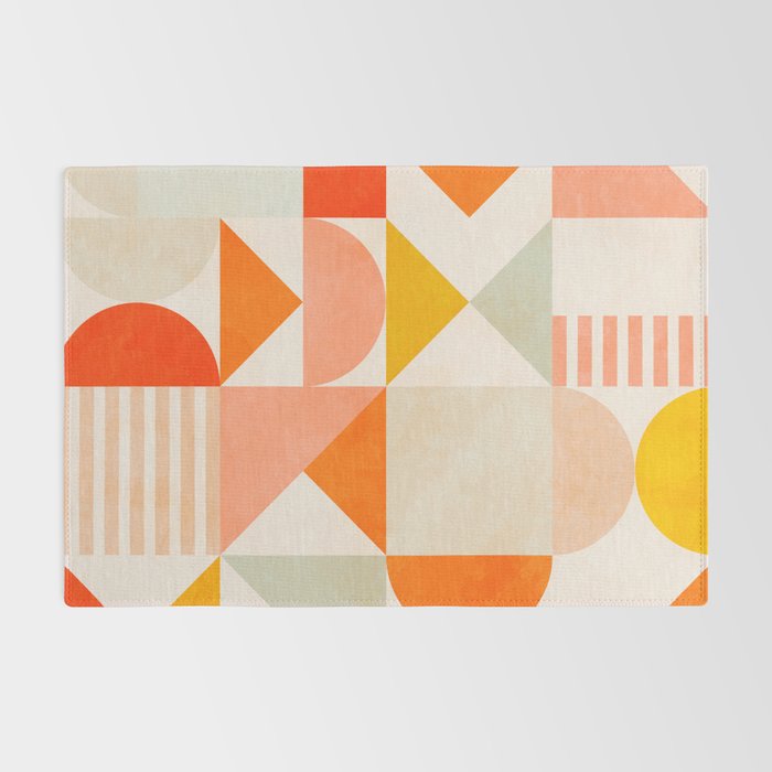 mid century geometry sunny 1 Rug Gallery Image 2