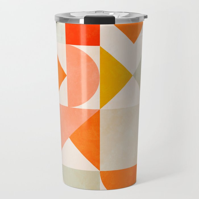 mid century geometry sunny 1 Travel Mug Gallery Image 1