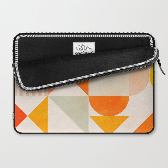 mid century geometry sunny 1 Laptop Sleeve Gallery Image 2
