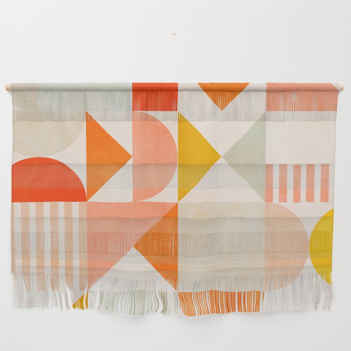 mid century geometry sunny 1 Wall Hanging Gallery Image 1