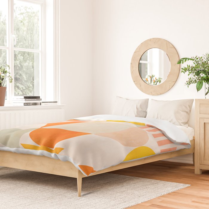mid century geometry sunny 1 Duvet Cover Gallery Image 2