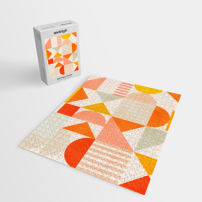 mid century geometry sunny 1 Jigsaw Puzzle Gallery Image 2