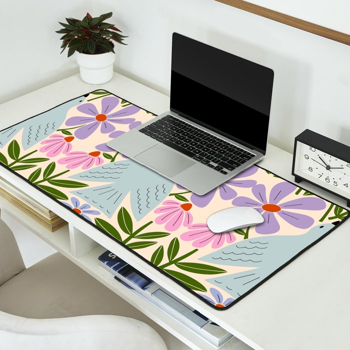 Freedom - Bird and Flowers Desk Mat Gallery Image 2