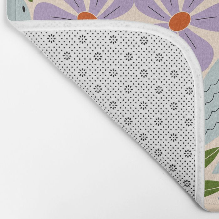 Freedom - Bird and Flowers Bath Mat Gallery Image 2