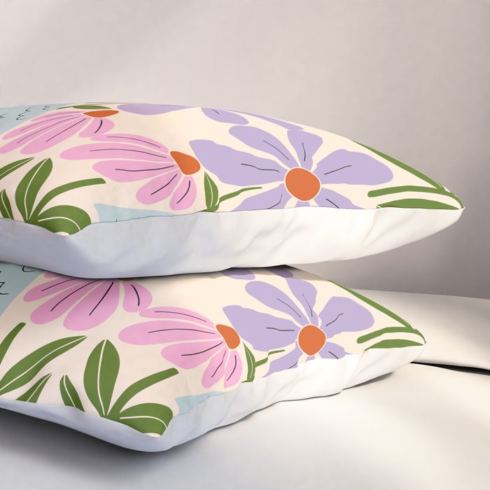 Freedom - Bird and Flowers Pillow Sham Gallery Image 3