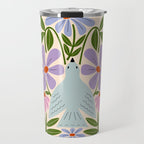Freedom - Bird and Flowers Travel Mug Gallery Image 1