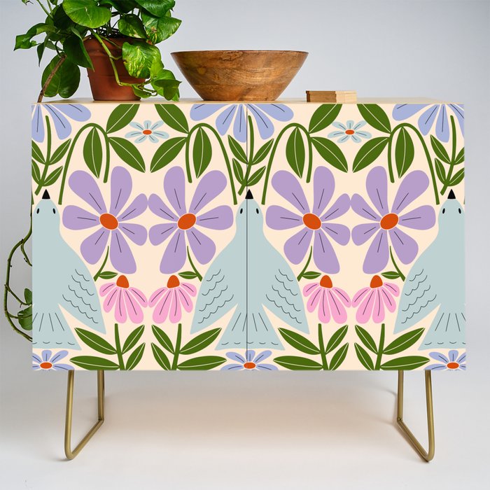 Freedom - Bird and Flowers Credenza Gallery Image 1