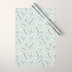 Berries and Branches - Light Blue Wrapping Paper Gallery Image 1