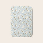 Berries and Branches - Light Blue Bath Mat Gallery Image 1
