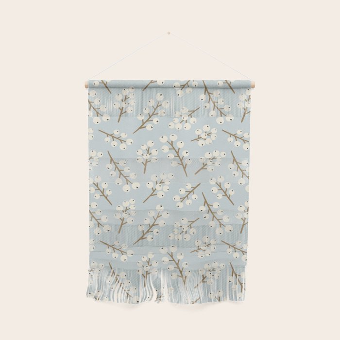 Berries and Branches - Light Blue Wall Hanging Gallery Image 1