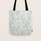 Berries and Branches - Light Blue Tote Bag Gallery Image 1