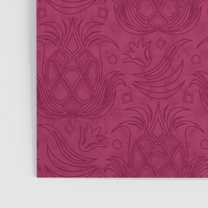 Pineapple Deco // Raspberry Swirl Poster Gallery Image 3